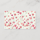 Baby shower van wilde bloemen informatiekaartje (Achterkant)