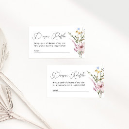 Baby shower van wilde bloemen informatiekaartje