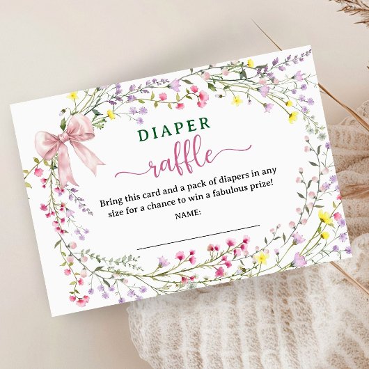 Baby shower van wilde bloemen informatiekaartje