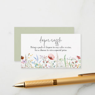 Baby shower van wilde bloemen informatiekaartje