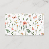 Baby shower van wilde bloemen informatiekaartje (Achterkant)