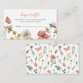 Baby shower van wilde bloemen informatiekaartje (Voorkant / Achterkant)