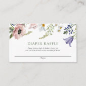Baby shower van wilde bloemen informatiekaartje (Voorkant)
