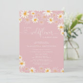 Baby shower van wilde bloemen kaart (Staand voorkant)