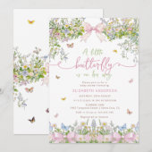 Baby shower van wilde bloemen kaart (Voorkant / Achterkant)