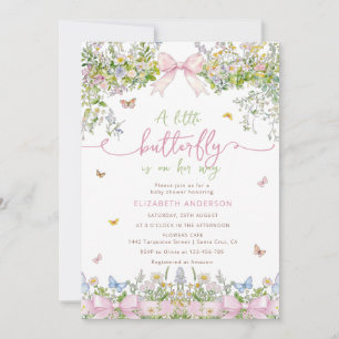 Baby shower van wilde bloemen kaart