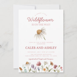Baby shower van wilde bloemen kaart