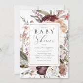 Baby shower van wilde bloemen kaart (Voorkant)