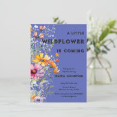 Baby shower van wilde bloemen kaart (Staand voorkant)