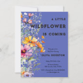 Baby shower van wilde bloemen kaart (Voorkant)