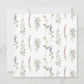 Baby shower van wilde bloemen kaart (Achterkant)