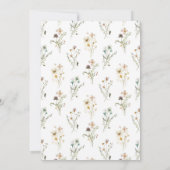 Baby shower van wilde bloemen kaart (Achterkant)