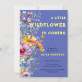 Baby shower van wilde bloemen kaart (Voorkant)