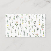 Baby shower van wilde bloemen Kaarten voor luiersp (Achterkant)