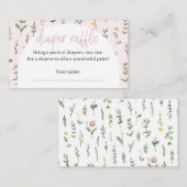Baby shower van wilde bloemen Kaarten voor luiersp (Voorkant / Achterkant)