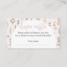 Baby shower van wilde bloemen Kaarten voor luiersp