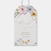 Baby shower van wilde bloemen, Labels voor vetweef Cadeaulabel (Voorkant)