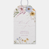 Baby shower van wilde bloemen, Labels voor vetweef Cadeaulabel (Voorkant)