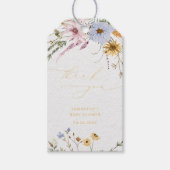 Baby shower van wilde bloemen, Labels voor vetweef Cadeaulabel (Voorkant)