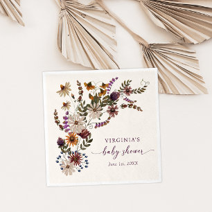 Baby shower van wilde bloemen, luiers servet