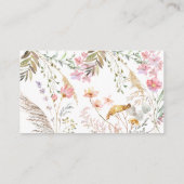 Baby shower van wilde bloemen, luierspoelstop informatiekaartje (Achterkant)