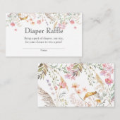 Baby shower van wilde bloemen, luierspoelstop informatiekaartje (Voorkant / Achterkant)