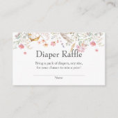 Baby shower van wilde bloemen, luierspoelstop informatiekaartje (Voorkant)