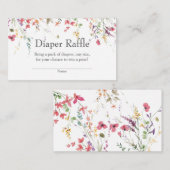 Baby shower van wilde bloemen, luierspoelstop informatiekaartje (Voorkant / Achterkant)