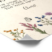  Baby shower van wilde bloemen Mam-osa Bar Sign Poster (Hoek)