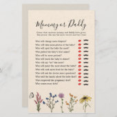  Baby shower van wilde bloemen mama of papa (Voorkant / Achterkant)