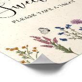  Baby shower van wilde bloemen Neem een behandelin Poster (Hoek)