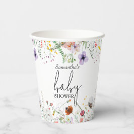 Baby shower van wilde bloemen papieren bekers