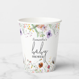 Baby shower van wilde bloemen papieren bekers
