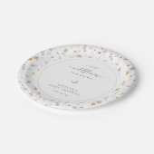 Baby shower van wilde bloemen papieren bordje (Gekanteld)