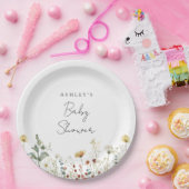 Baby shower van wilde bloemen papieren bordje (Feest)