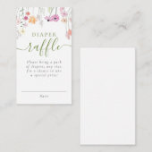 Baby shower van wilde bloemen - Raffle Ticket Informatiekaartje (Voorkant / Achterkant)