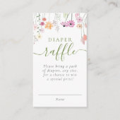 Baby shower van wilde bloemen - Raffle Ticket Informatiekaartje (Voorkant)