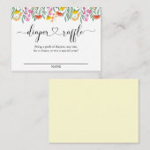 Baby shower van wilde bloemen - Raffle Ticket Informatiekaartje (Voorkant / Achterkant)