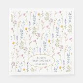 Baby shower van wilde bloemen servet (Voorkant)