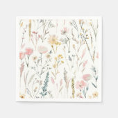 Baby shower van wilde bloemen servet (Voorkant)