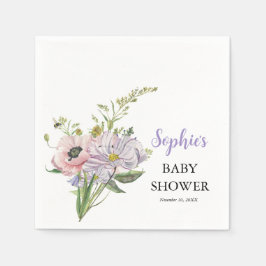 Baby shower van wilde bloemen servet