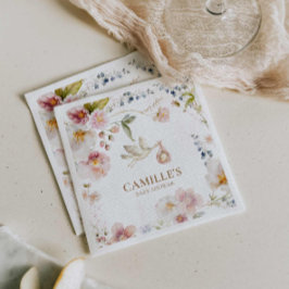 Baby shower van wilde bloemen servet