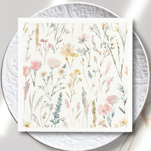 Baby shower van wilde bloemen servet