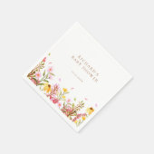 Baby shower van wilde bloemen servet (Hoek)