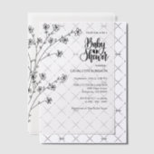 Baby shower van wilde bloemen vellum uitnodigingen (Offset (Uitnodiging))