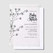 Baby shower van wilde bloemen vellum uitnodigingen (Offset)