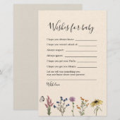  Baby shower van wilde bloemen voor Baby (Voorkant / Achterkant)