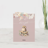 Baby shower van wilde dieren bedankkaart (Achterkant)