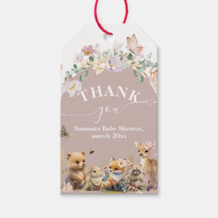 Baby shower van wilde dieren cadeaulabel