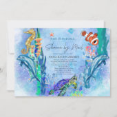 Baby shower van wilde dieren en Zee per post Kaart (Voorkant)